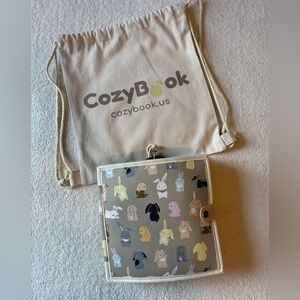 CozyBook Bunny Print Busy Book Montessori Toy - Beige Gray. + Backpack Bag